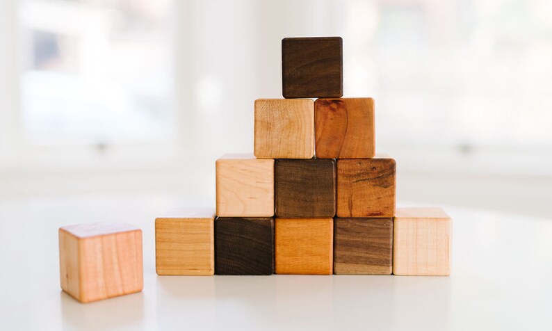 12 Wooden Building Blocks Natural And Organic Toys Image 0