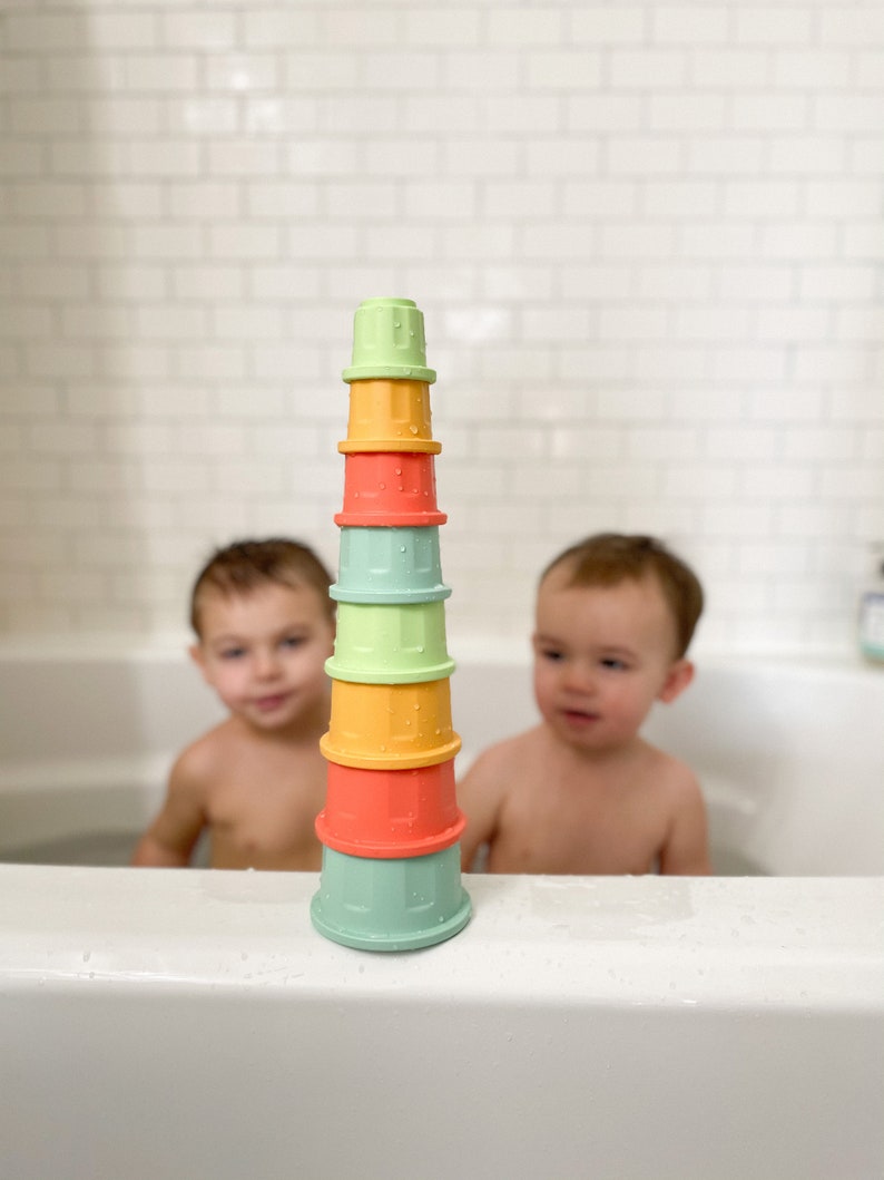 Stacking cups for baby and montessori play image 8