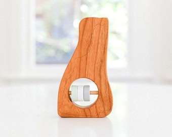 NEW HAMPSHIRE State Baby Rattle™ - Modern Wooden Baby Toy - Organic and Natural