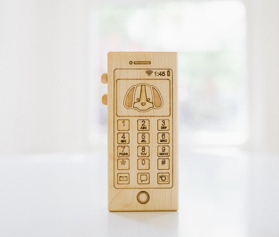 wooden toy phone