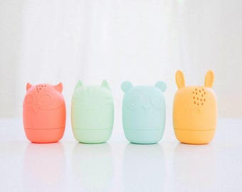 Silicone Animal Bath Toys: Squirting Bath Buddies - Set of 4