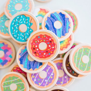 Donuts Wooden Memory Matching Set Kids Matching Game Educational Tool by Bannor Toys