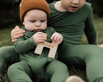 Wooden Alphabet Toy Grasping Toys Letter Toys Organic Wood Toys Letter