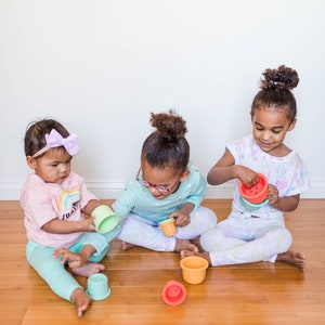 Stacking cups for baby and montessori play image 9