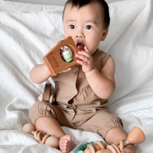 Alabama State Baby Rattle™ Modern Wooden Baby Toy Organic and Natural image 6
