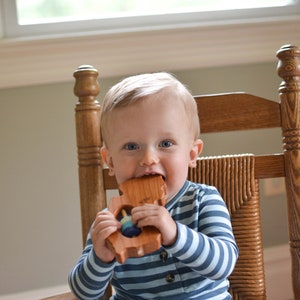 NEW JERSEY State Baby Rattle™ Modern Wooden Baby Toy Organic and Natural image 8