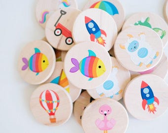 Wooden Matching Game: Playtime Learning Toy for Toddlers