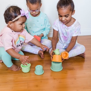 Stacking cups for baby and montessori play image 7