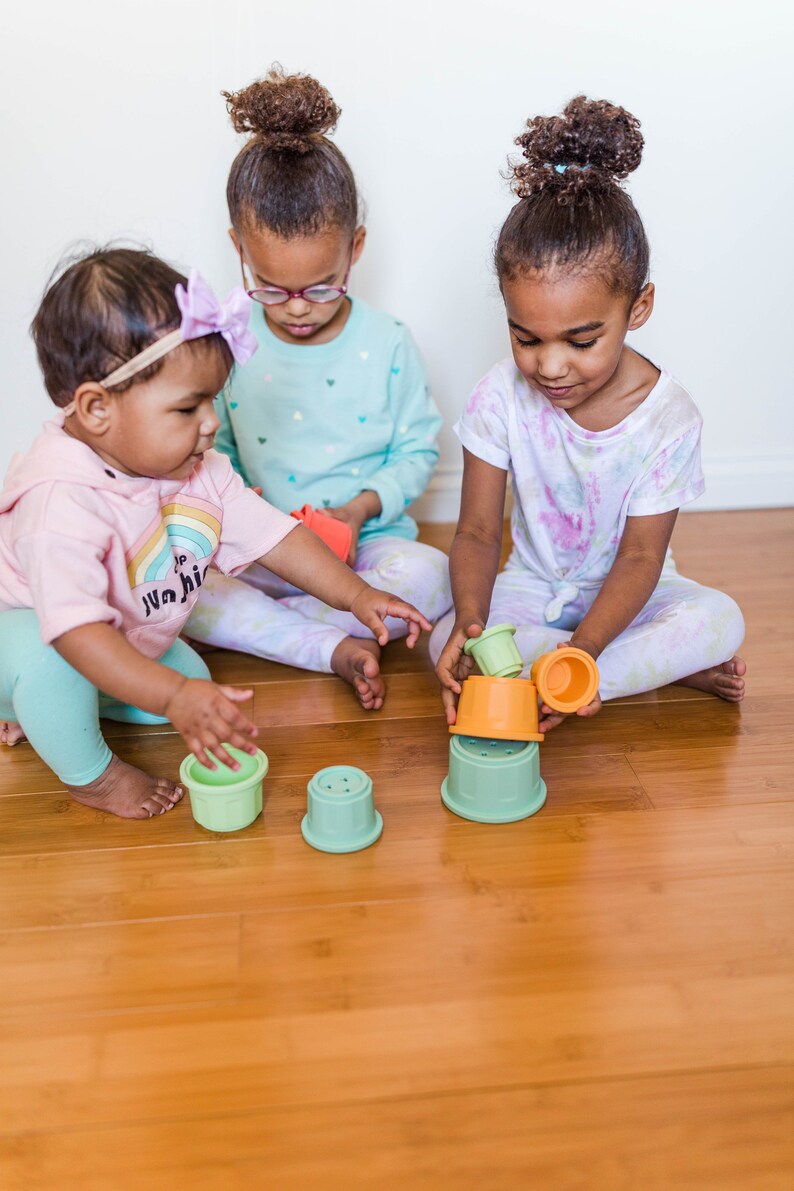 Stacking cups for baby and montessori play image 7