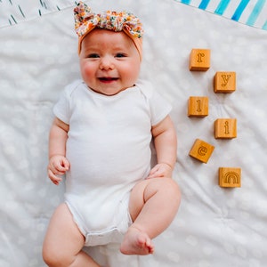 Personalized Maple Baby Name Blocks: Engraved Nursery Decor