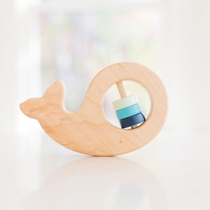 Personalized Rattle Baby Rattle Baby Toy Wooden Rattle Whale Rattle Baby Shower Gift Personalized Toy Baby Gift Wooden Toy Wood Rattle