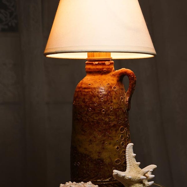 Ceramic Lamp, Pottery Lamp, Bedside Lamp, Handmade Lamp, Unique Ceramic Lamp