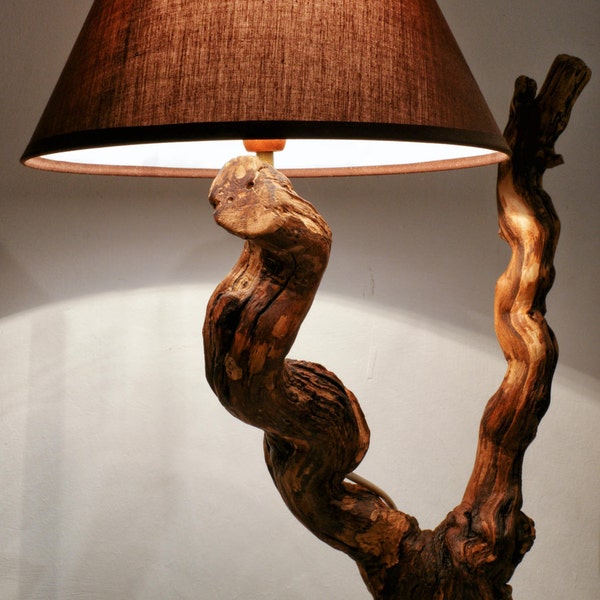 Driftwood Lamp Sculpture, Natural Design, Driftwood Decoration, Driftwood Lamp, Handmade Lamp,Natural Wood Lamp