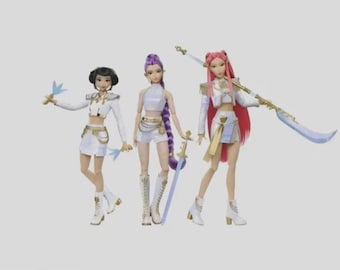Bambole HUNTR/X Rumi Mira Zoey – Set da collezione di moda anime Kpop (confezione da 3)