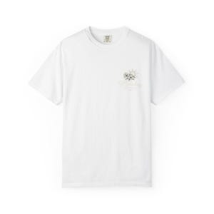Pilipinas Stamp Design T-shirt | Bahay Kubo & Sampaguita Outline Pocket Print image 2