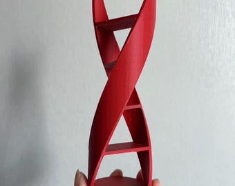 Retro 1/6 skala DNA dubbelspiral minihylla | Dockhus spiraldisplayhylla, möbler från mitten av århundradet