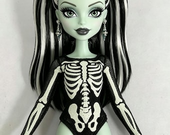 Monster High Skeleton Mesh Bodysuit, Halloween Doll Fashion Outfit