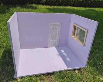 1/6 Scale Dollhouse| 4-Panel Detachable Diorama for Doll Photography