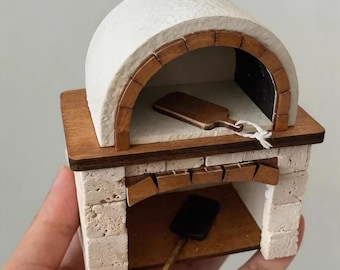 Mini Bread Oven | South of France Bakery Dollhouse Pizza Oven, BJD Miniature Kitchen Furniture