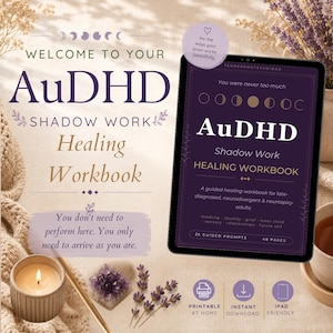 AuDHD Shadow Work Workbook Printable | Neurodivergent Chronic Illness Healing | ADHD Autism Late Diagnosis Spoonie | Masking Identity PDF