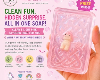 Nature Suds Pink Glycerin Soap – Kids Mystery Prize Bath Bar