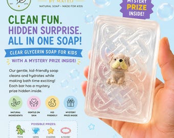Jabón de glicerina transparente Nature Suds: juguete misterioso oculto para niños