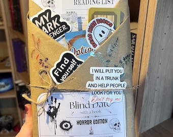 Blind Date Book Box | Horror edition | Mystery Wrapped Bookish Treats (Standard/Deluxe)