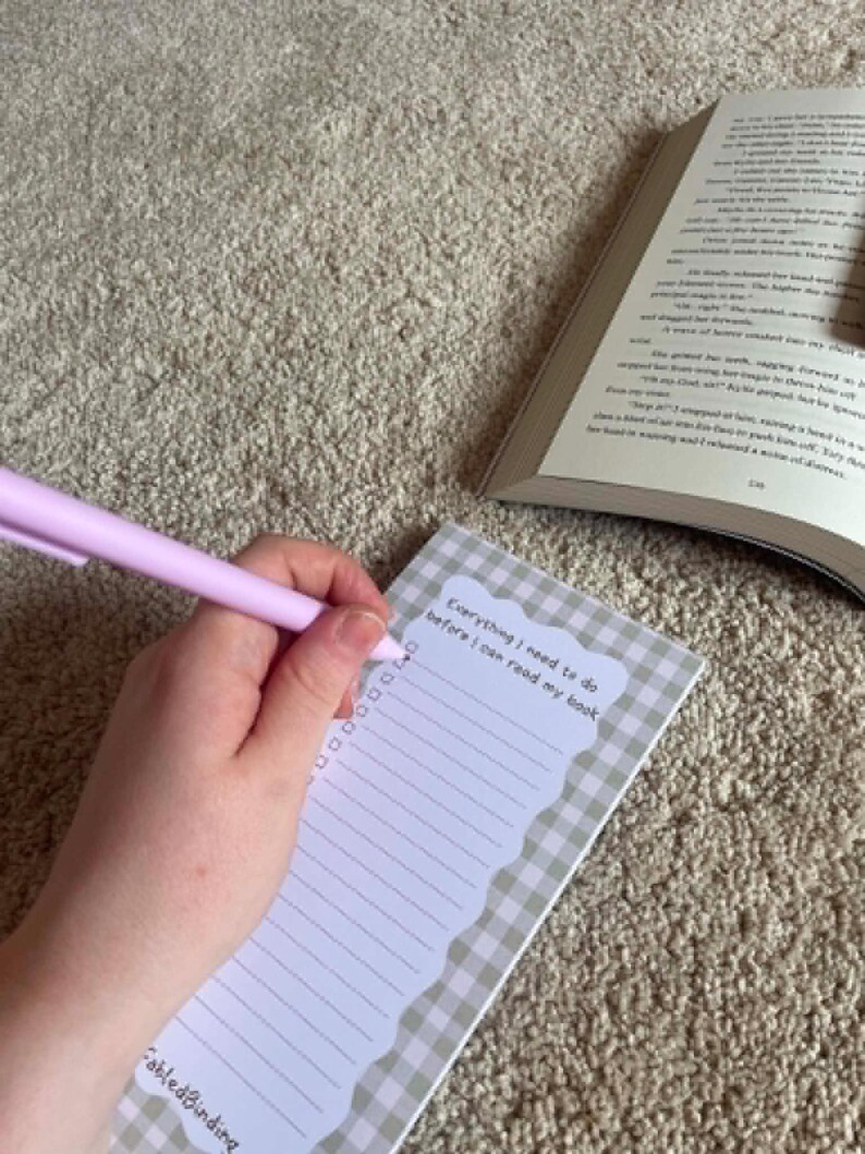 Notepad Add Checkbox Book Lover To-do List Notepad | Reading Checklist Pad (DL Size, 50 ...