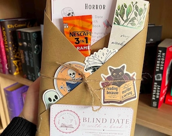 Blind Date Book Box | Horror edition | Mystery Wrapped Bookish Treats (Standard/Deluxe)