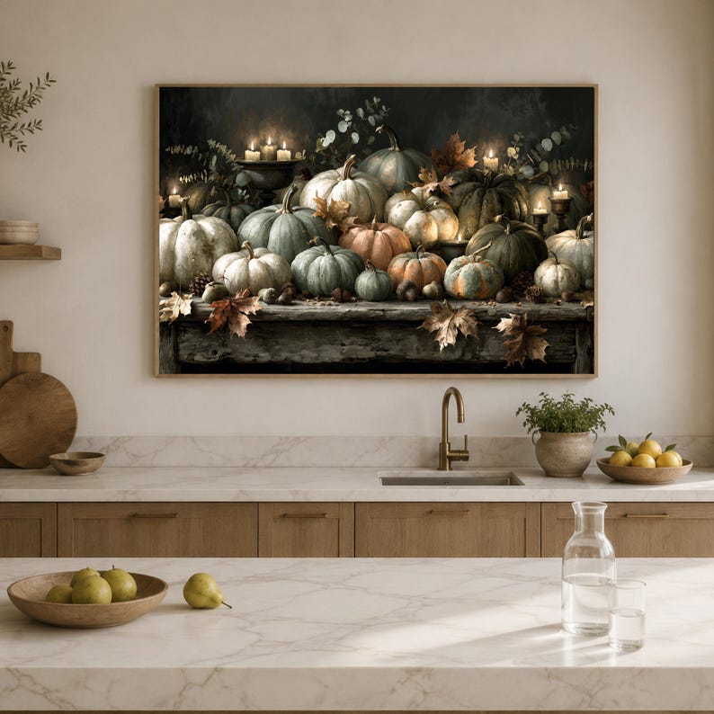 Add. Sign Image Download Halloween Home Decor, Vintage Fall Painting, Frame TV Wall Art (digital ...