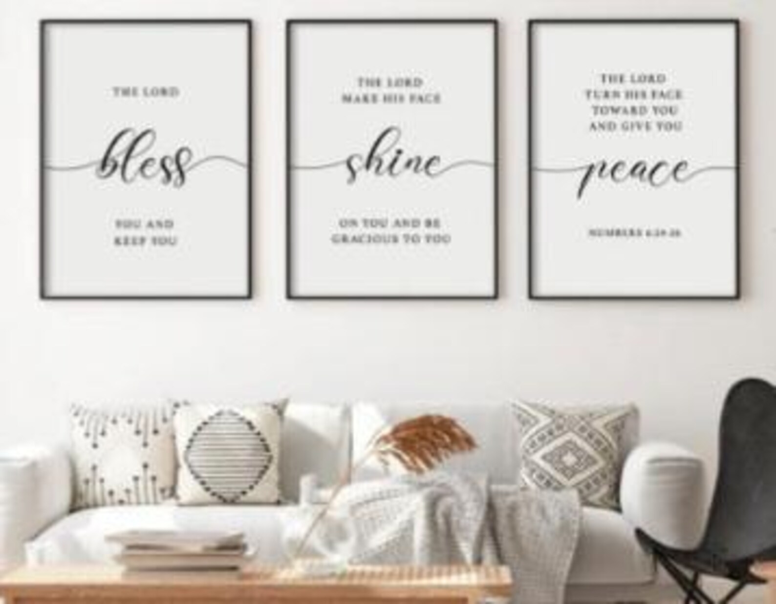 Bible Verse Wall Art Set of 3 Prints - Etsy