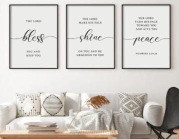 Bible Verse Wall Art Set of 3 Prints - Etsy
