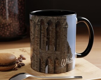 Tazza da caffè da 325 ml con decorazione fotografica dell'abbazia di Whitby.