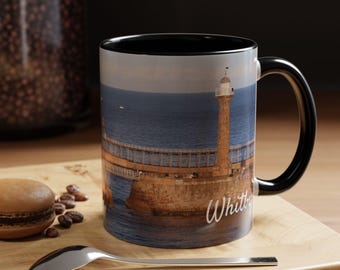 Tazza da caffè Whitby Pier Accent / Foto avvolgente