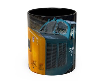 Tazza da caffè con treno di manovra della North Yorkshire Moors Railway, classe 08 diesel-elettrica.