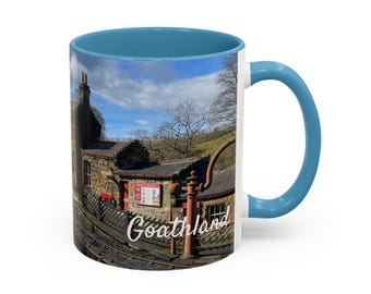 Tazza da caffè con foto della stazione di Goathland / Tazza vintage con panorama ferroviario
