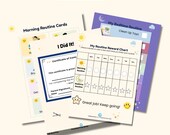 Toddler Morning and Night Routine Pack, Printable Routine Cards, Bedtime, Reward Chart, Preschool PDF