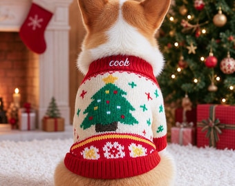 Custom Pet Name Pullover,Personalized Dog Christmas Outfit, Christmas Gift for Pets