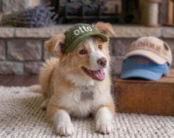 Personalized Sun Protection Embroidered Visor, Custom Name Dog Hat, Gift for Dog Moms