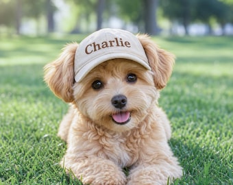 Personalized Embroidered Canine Baseball Cap Custom Summer Visor Adjustable Monogram Puppy Accessory Present