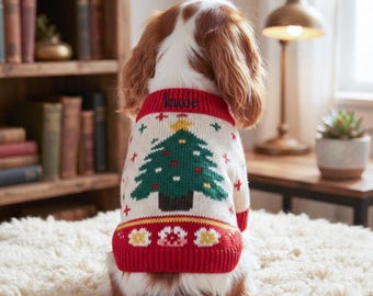Custom Pet Name Pullover,Personalized Dog Christmas Outfit, Christmas Gift for Pets