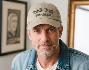Custom Embroidered Trucker Hat, Personalized Vintage Dad Cap