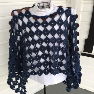 Button It Up Poncho or Shawl PDF download