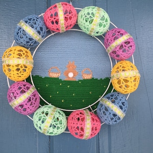 Easter Egg Wreath pdf pattern file
