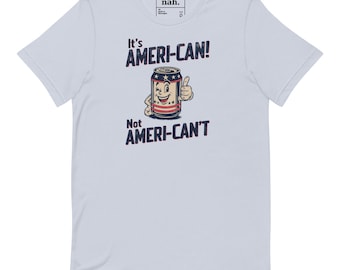 Ameri-Can Not Ameri-Can't Beer Can-skjorta, retro 4 juli-grilltröja