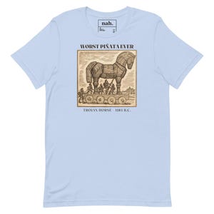 Worst Pinata Ever Shirt, Funny Trojan Horse Tee, Ancient Greece History Teacher Gift, Sarcastic Greek Mythology History Nerd Shirt