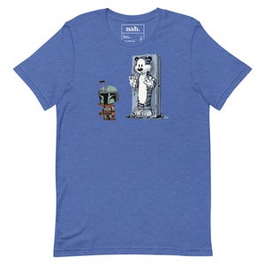 Boba Fett & Carbonite Calvin Shirt, Funny Star Wars Calvin and Hobbes Parody Tee, Bounty Hunter Frozen Tiger Mashup, Nerdy Pop Culture Gift