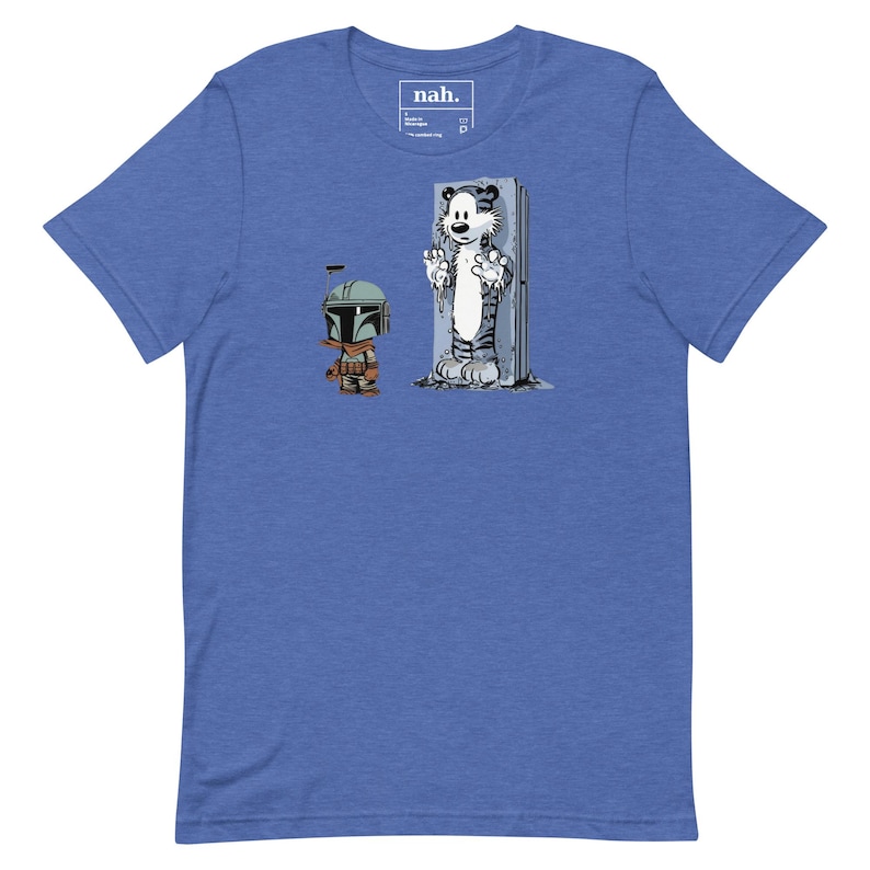 Boba Fett & Carbonite Calvin Shirt, Funny Star Wars Calvin and Hobbes Parody Tee, Bounty Hunter Frozen Tiger Mashup, Nerdy Pop Culture Gift