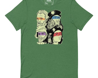 Renaissance Masters Ninja Turtles-shirt kunstgeschiedenis, grappig schilders-T-shirt