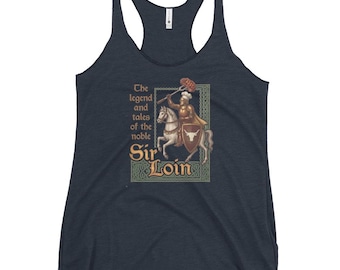 Sir Loin Steak Knight Tank Top, Medieval BBQ Meat Lover Summer Shirt